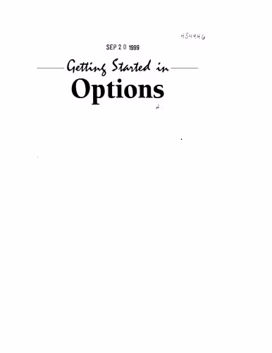 خرید و دانلود نسخه کامل کتاب Getting Started in Options, 3rd Edition
