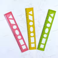 خط کش شابلون دار 20 سانتی متری