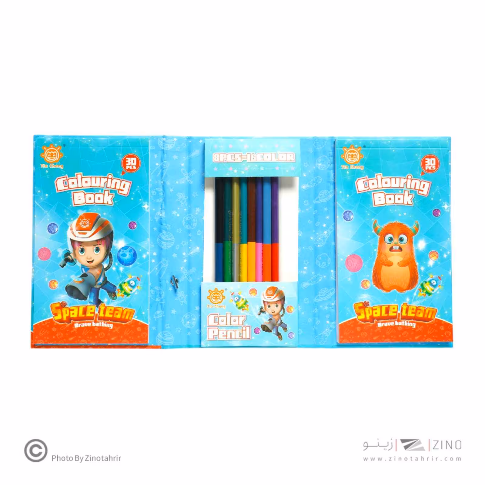 ست کادویی فانتزی دفتر یادداشت و مداد رنگی کدCC-314