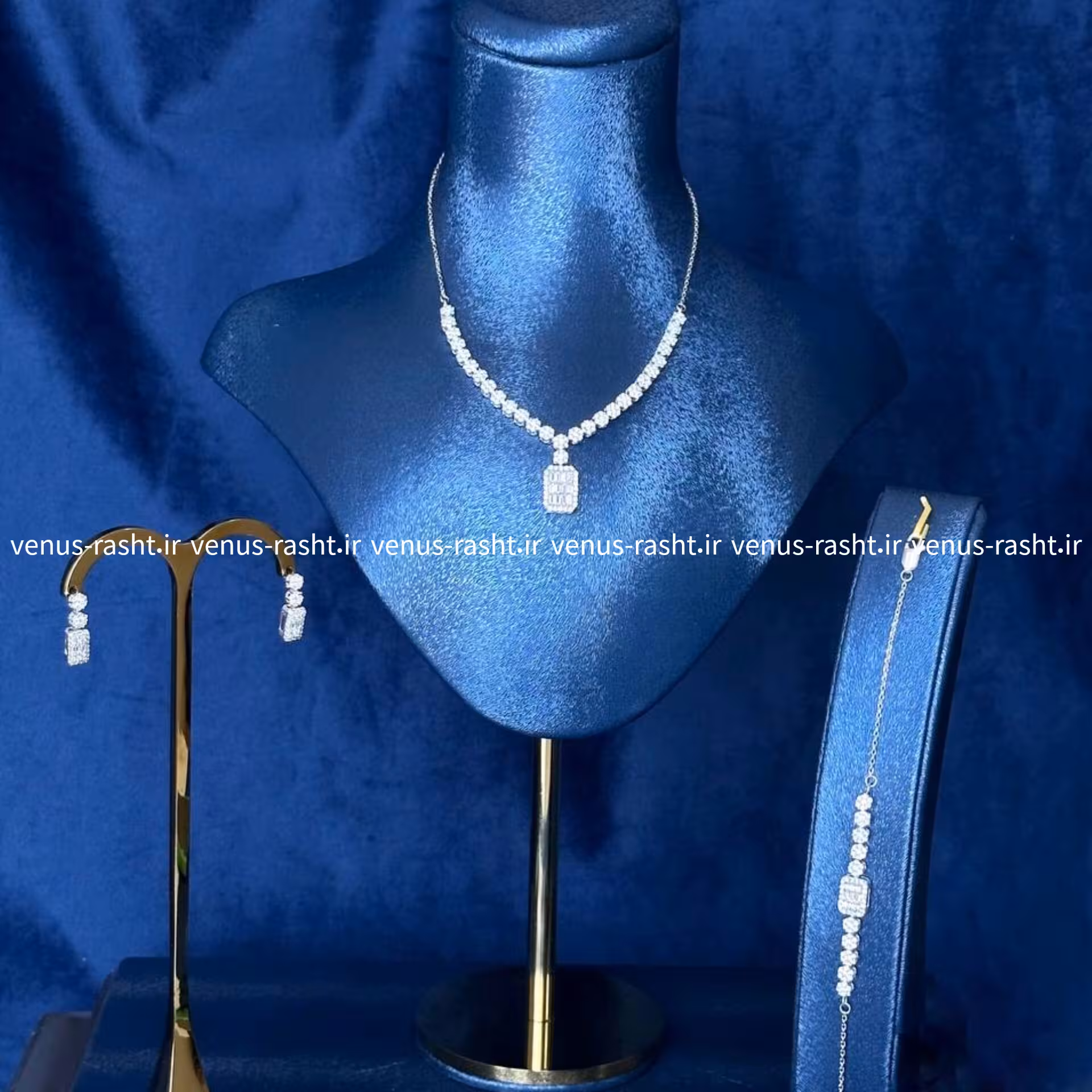 سرویس نقره جواهری امرالدکات