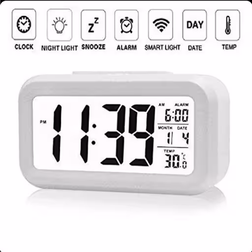 ساعت رومیزی دیجیتال زنگ دار هوشمند مدل TCK-18