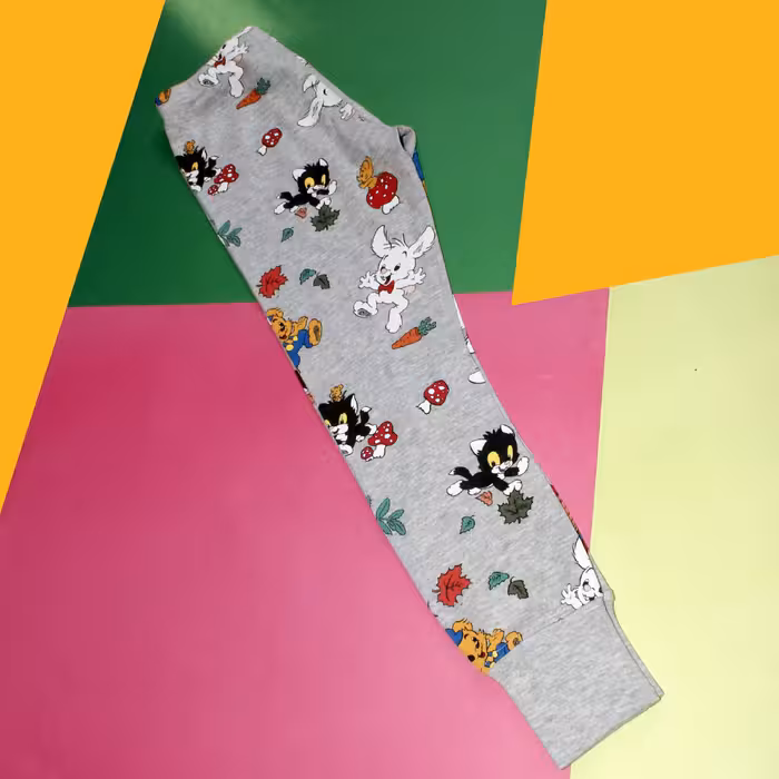 شلوار عروسکی اسپرت (دخترانه و پسرانه) برند LINDEX سایز 2 تا 6 سال نخی  گت دار 