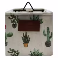رانگر باکس فلزی آویز مربع 13*13 طرح کاکتوس