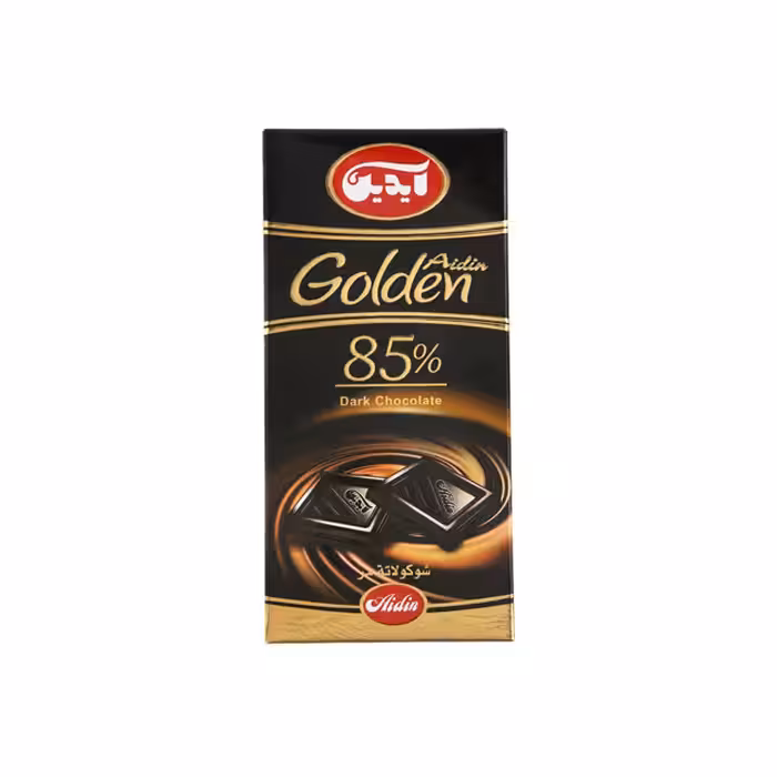 شکلات تابلت تلخ 85% گلدن آیدین 100 گرمی