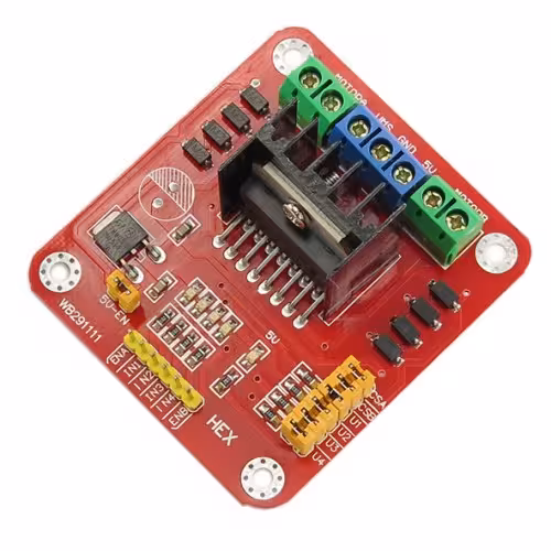 ماژول موتور درایور دو کاناله Dual Bridge با قابلیت درایو موتور پله ای ( stepper ) و دی سی L298N