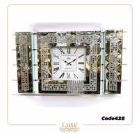 ساعت دیواری مدل لوکس اینه دار 428 سفید