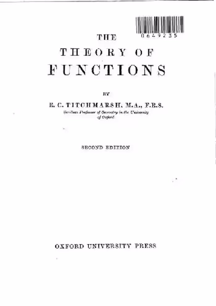 خرید و دانلود نسخه کامل کتاب The Theory of Functions