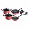 سرویس قابلمه و تابه 9 پارچه تفال مدل TEFAL SuperCook رنگ قرمز