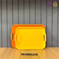 سینی ملامین مستطیل دسته دار یزدگل در 2 سایز