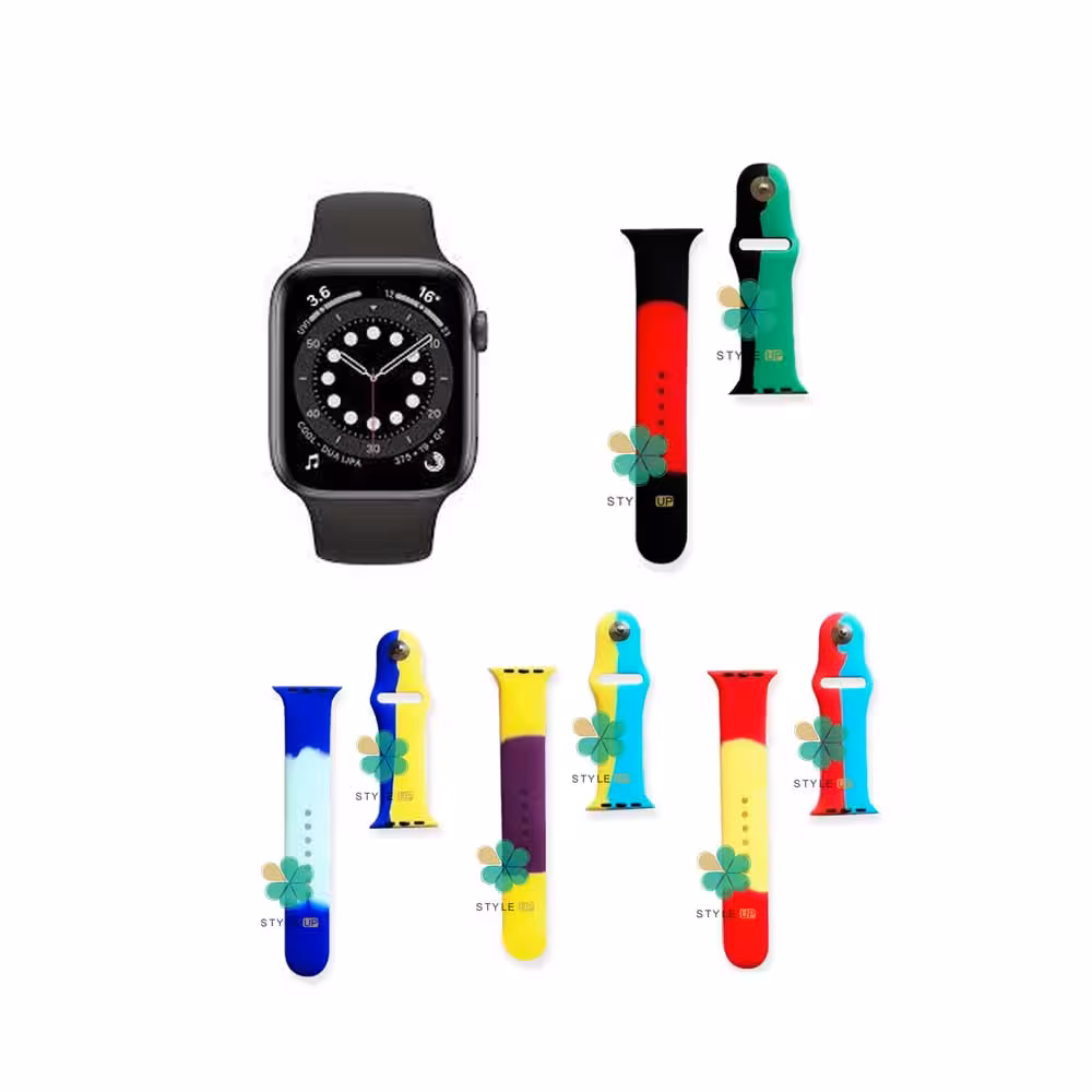 بند ساعت اپل واچ Apple Watch 42/44mm سیلیکونی طرح آبرنگ