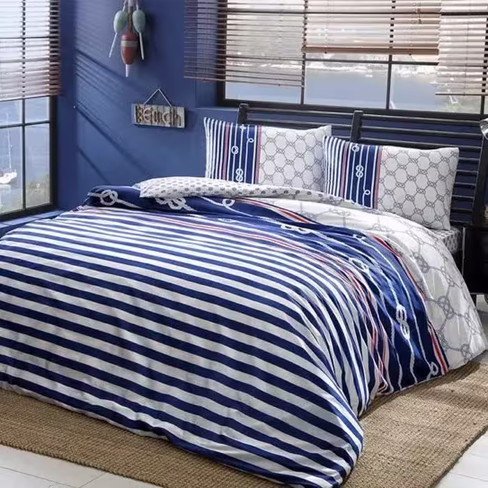 سرویس ملحفه یکنفره برند Tac، رنگ آبی (Blue)