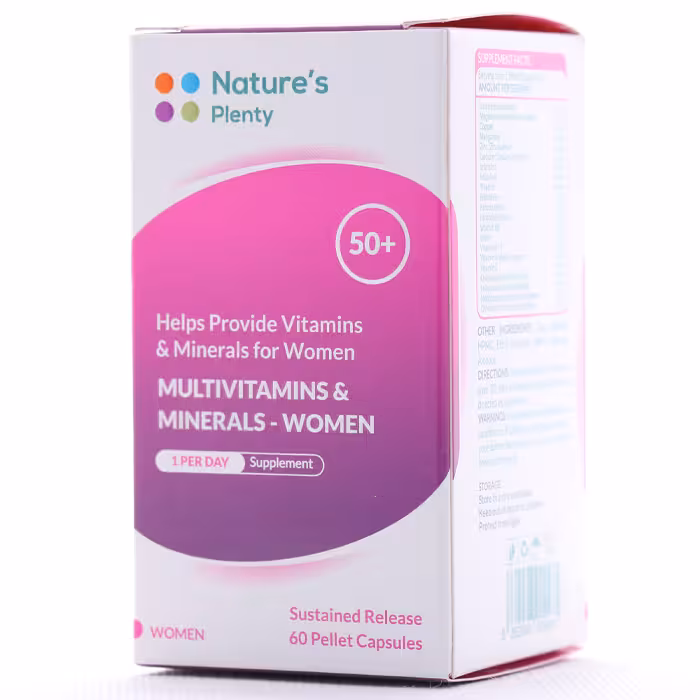 کپسول مولتی ویتامین و مینرال خانم های بالای 50 سال نیچرز پلنتی 60 عددی