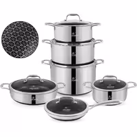 سرویس قابلمه لایف اسمایل مدل P-18 12 پارچه استیل کف لیزری