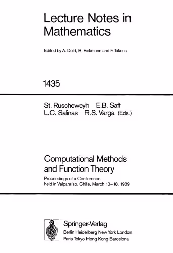 خرید و دانلود نسخه کامل کتاب Computational Methods and Function Theory: Proceedings of a Conference, held in Valparaíso, Chile, March 13–18, 1989