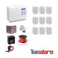 پکیج دزدگیر اماکن باسیم وزنی مدل فایروال سیم کارتی و تلفنیF10N9