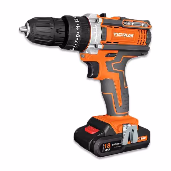 دریل پیچ گوشتی شارژی 18 ولت چکشی تیگران مدل TG3018