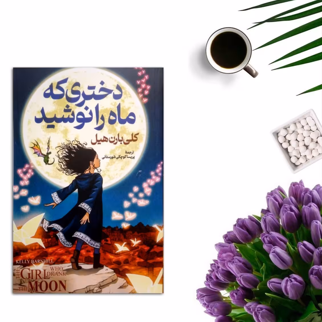 کتاب دختری که ماه را نوشید (دختر ماه پیشونی) اثر کلی بارون هیل نشر پارس اندیش