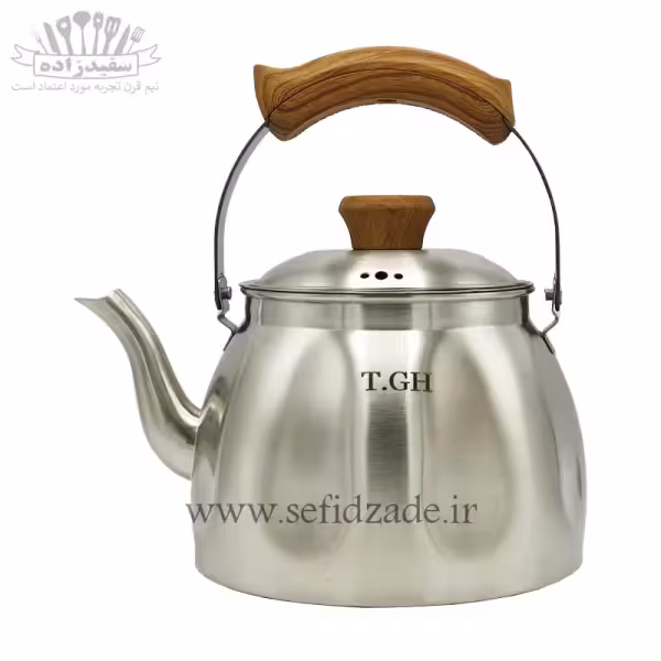 کتری لوله دار کف چدن قیطاسی میترا 3.5 لیتری دسته طرح چوب 5008