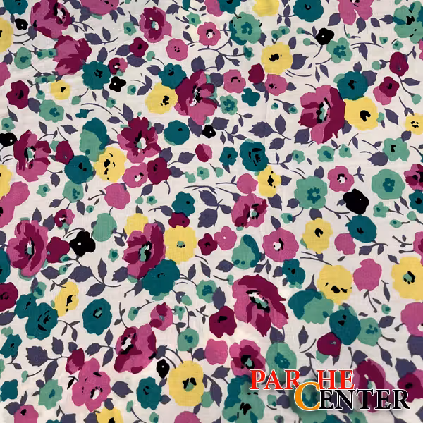 پارچه نخی گلدار کد 8732