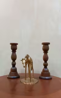 شمعدان چوبی سَنا
