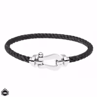 دستبند فرد پلاک نقره ای Fred Bracelet 031