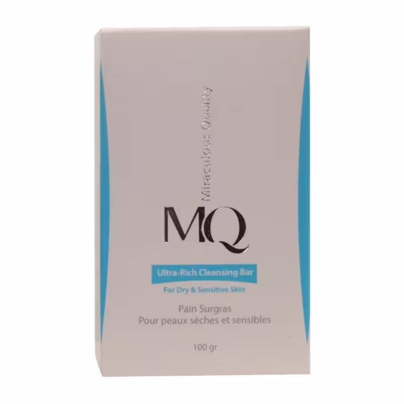پن شستشو ام کیو پاک کننده پوست خشک مدل اولترا ریچ ultra rich cleansing وزن 100 گرم | MQ Ultra-Rich Cleansing Bar 100 gr