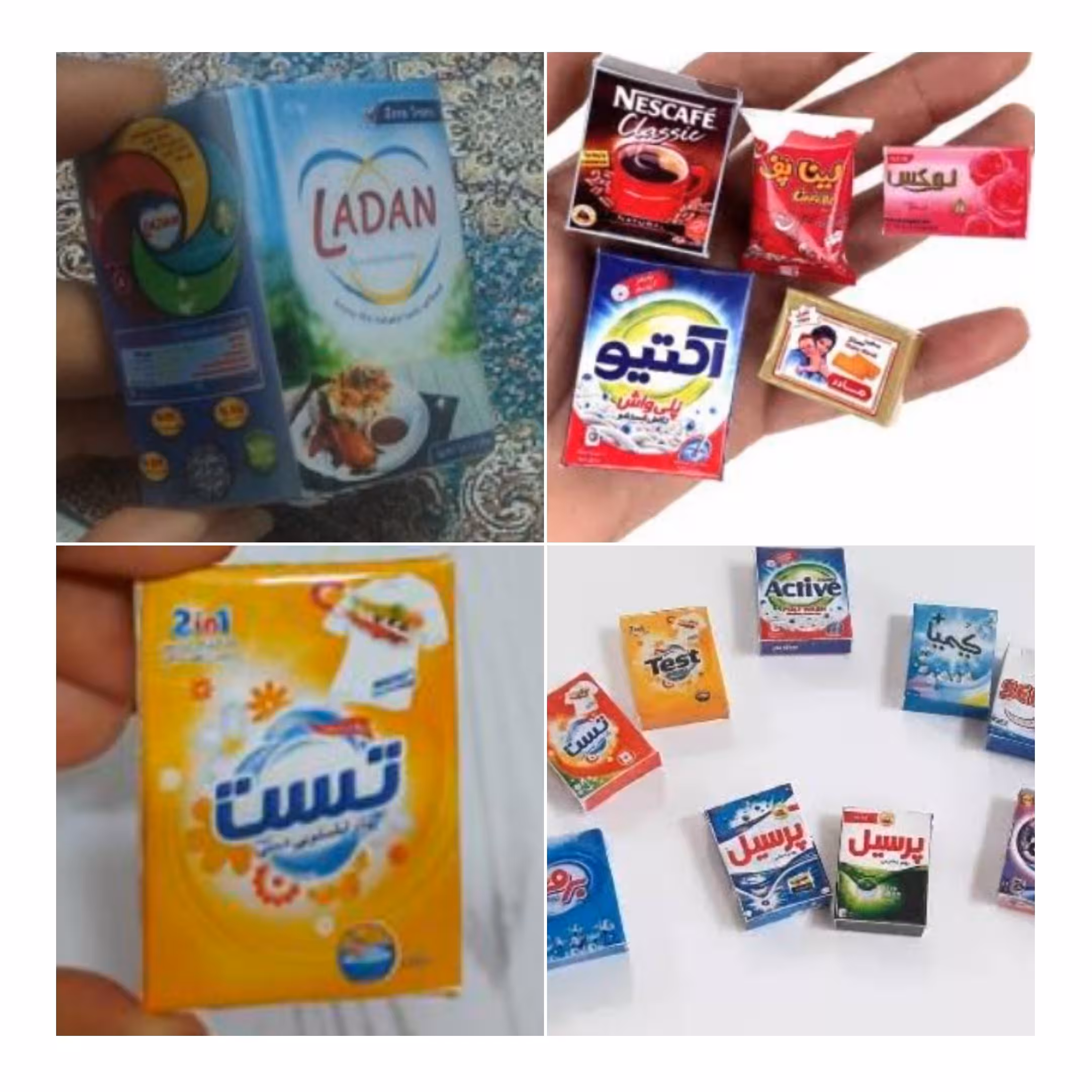 کیت ساخت ماکت انواع محصولات مینیاتوری فروشگاهی