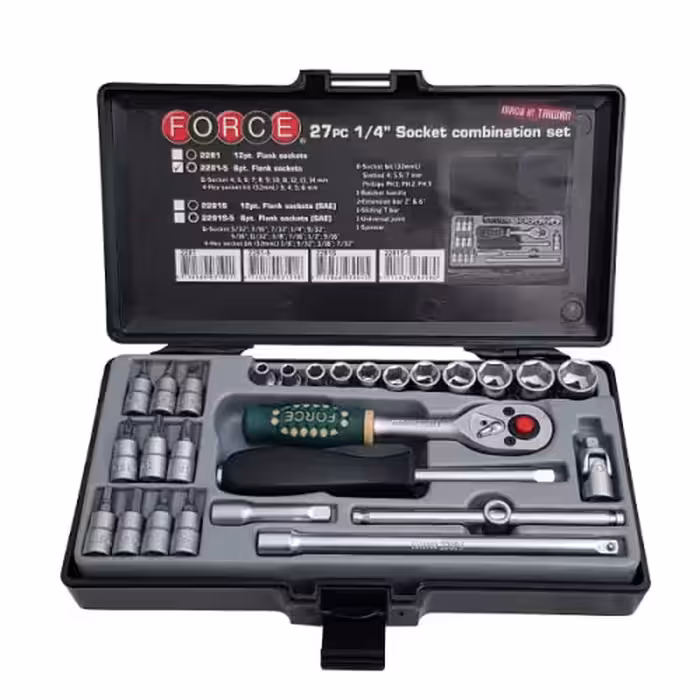 جعبه بکس فورس 27 پارچه 1/4 اینچ مدل 5-2281