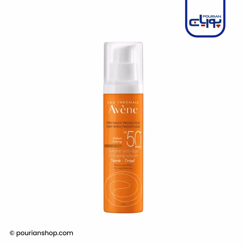 ضد آفتاب ضدلک رنگی سولیر اون حجم50میل_ Avene solaire Anti-Aging color spf50