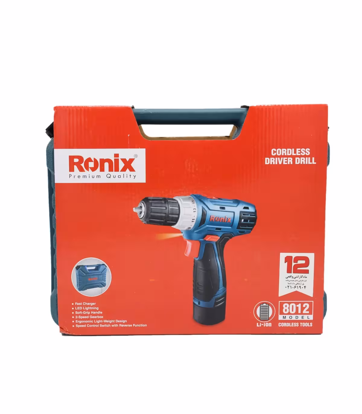 دریل پیچ‌گوشتی شارژی 12 ولت 8012