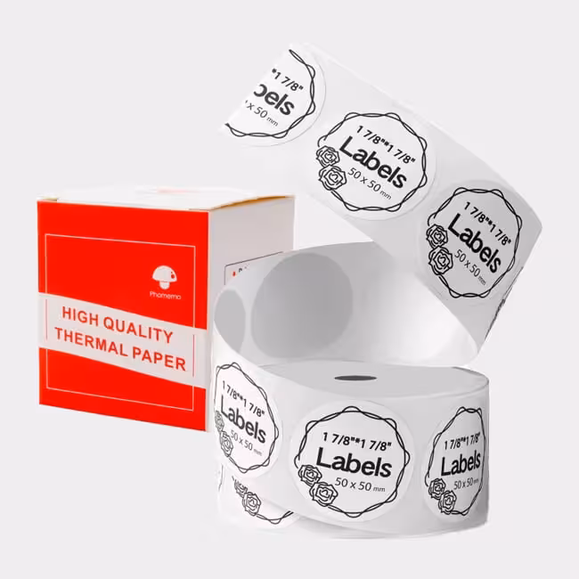 رول پرینتر لیبل زن حرارتی Phomemo سایز 50×50