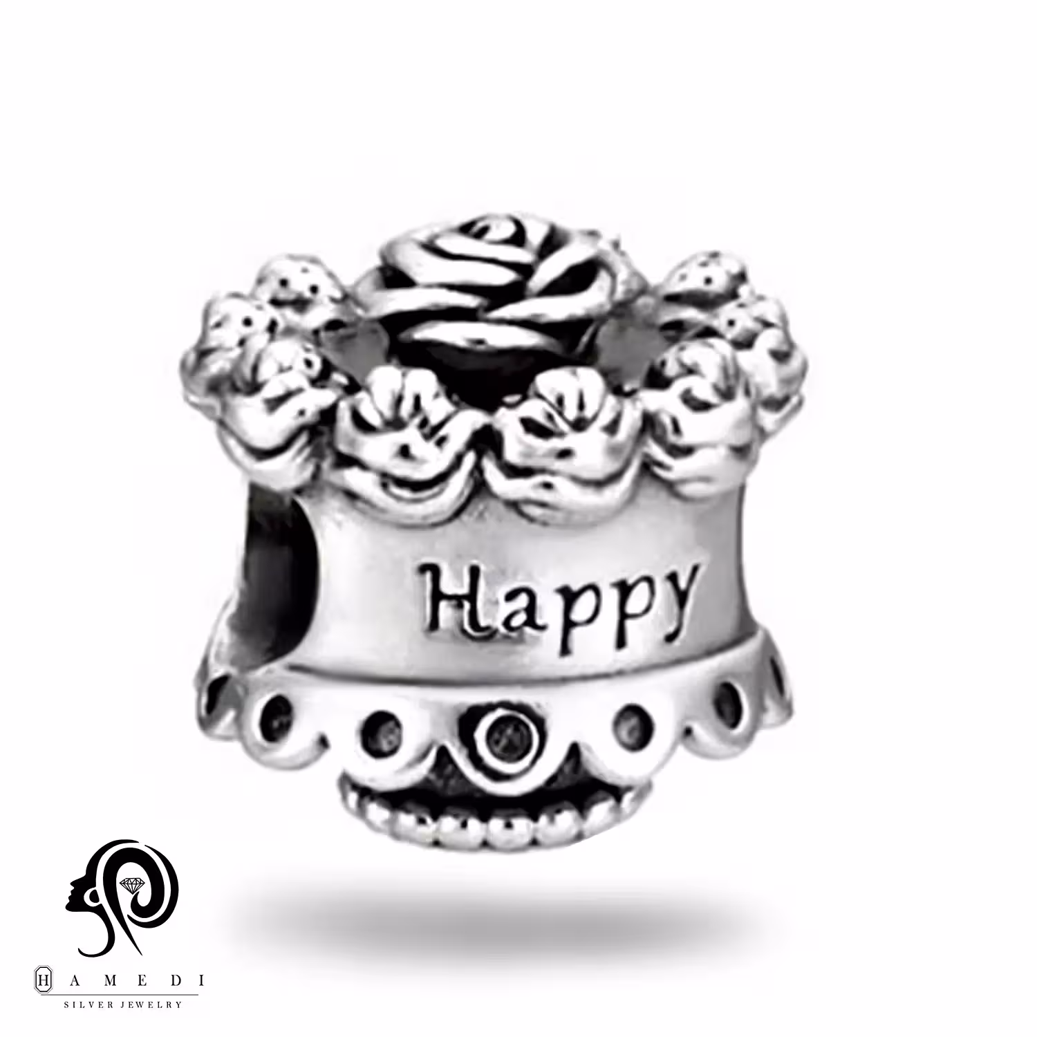 چارم پاندورا نقره دسته گل مدل PCH 57