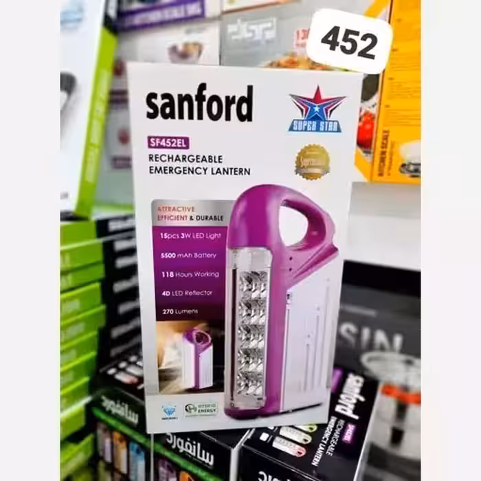 چراغ شارژی سانفورد مدل 452