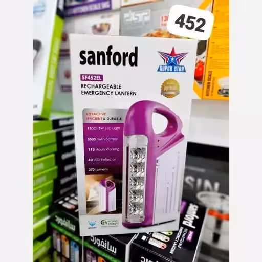 چراغ شارژی سانفورد مدل 452