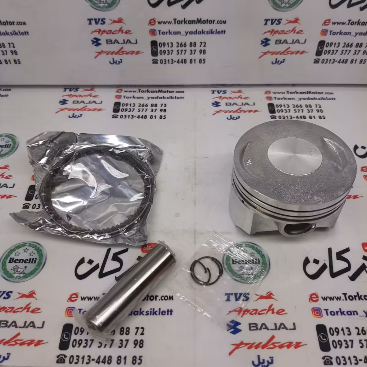 رینگ و پیستون ( پستان ) موتور هوندا CG 250 سی جی شرکتی ( سایز 0/100 )