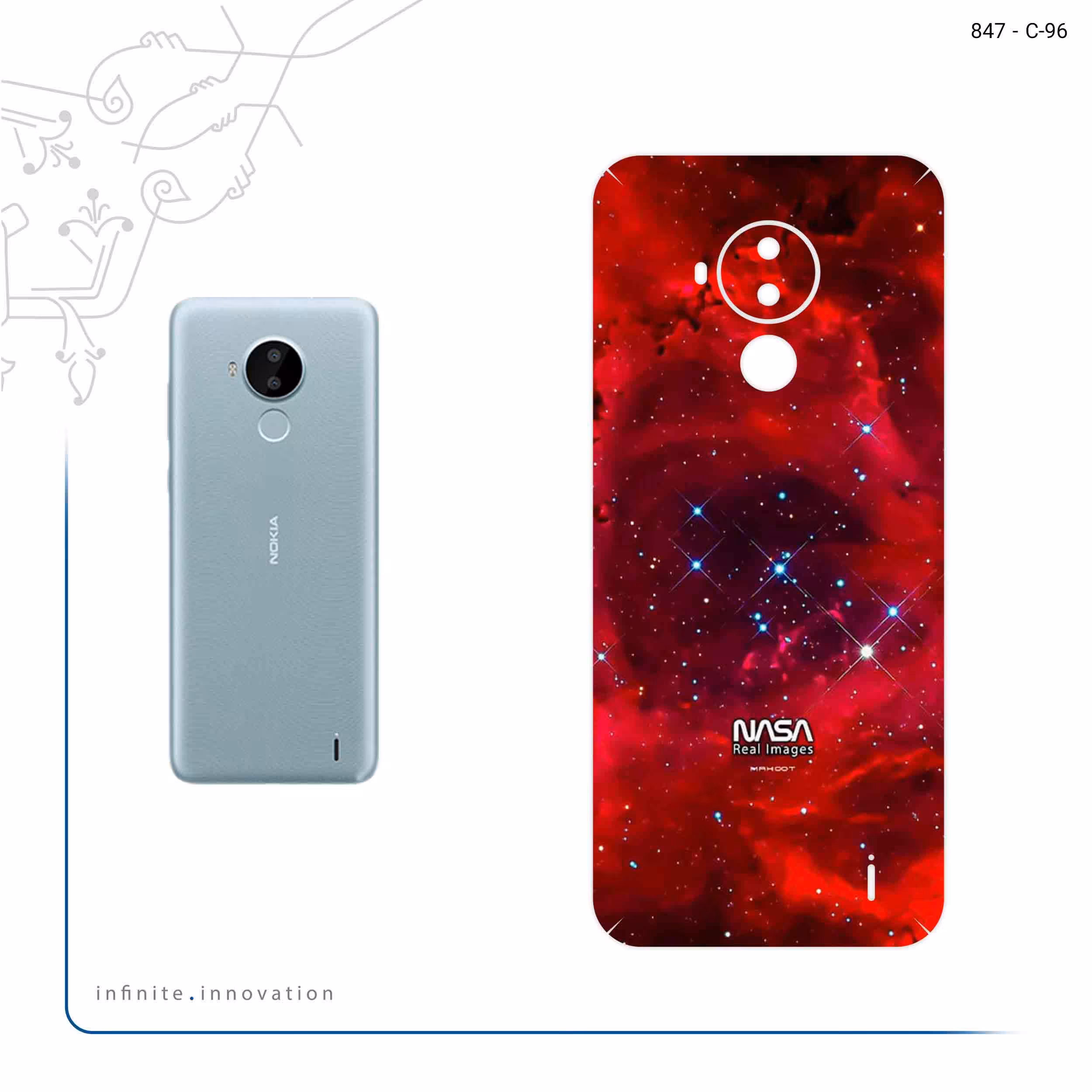 برچسب پوششی ماهوت مدل Universe b NASA 10 مناسب برای گوشی موبایل نوکیا C30