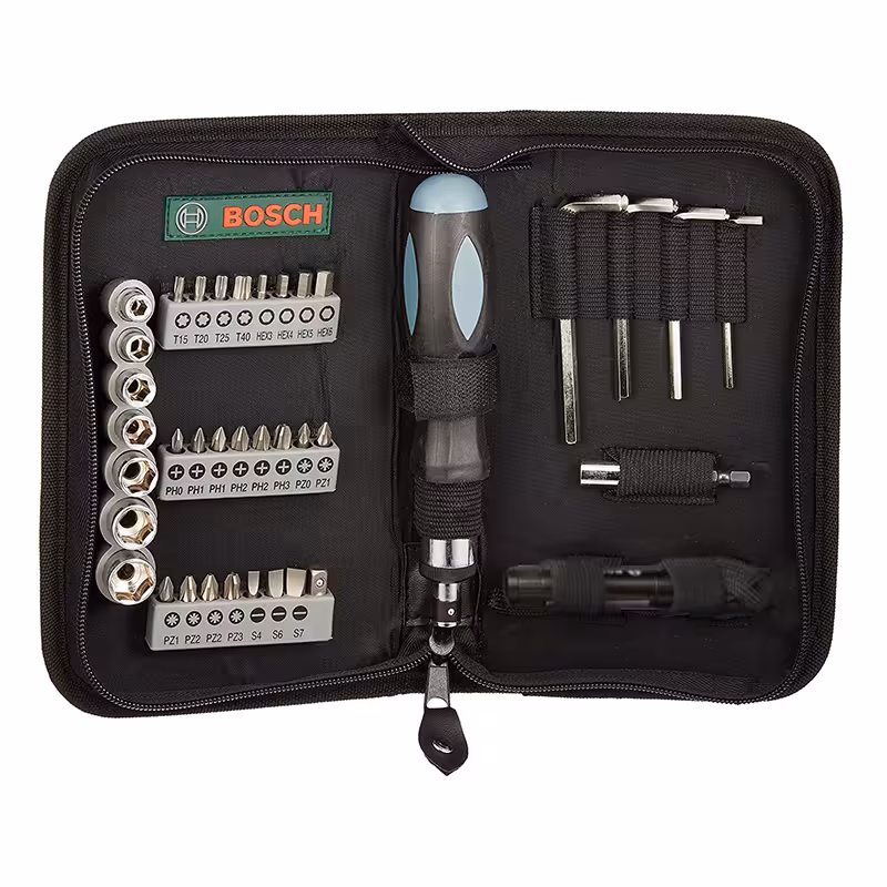 سری پیچ گوشتی بوش مدل P 38-019 BO 2607 مجموعه 38 عددی