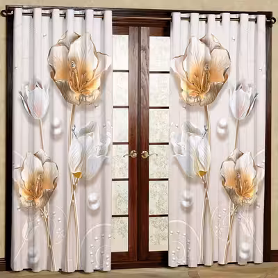 پرده مخمل پانچی کد 5798 سایز 280x140 سانتی متر