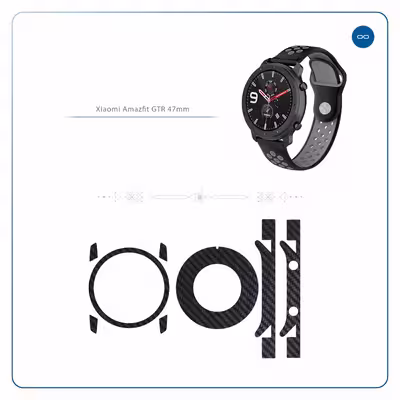 برچسب ماهوت طرح Carbon Fiber مناسب برای ساعت هوشمند شیایومی Amazfit GTR 47mm