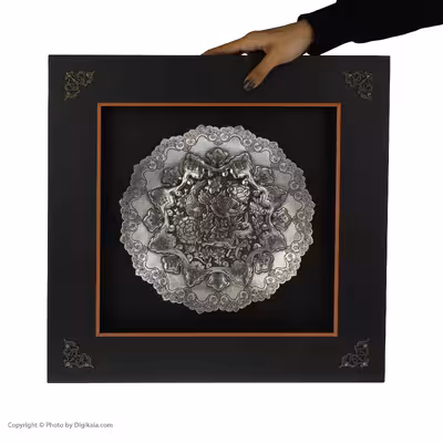 تابلو قلمزنی طرح گل و مرغ برجسته کد 124