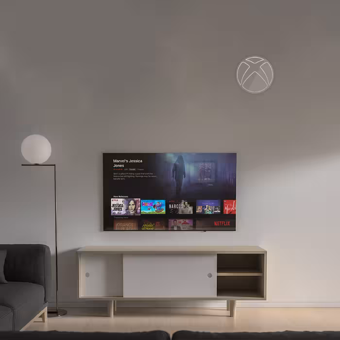 چراغ دیواری نئون دیزاین طرح Xbox-GL_WHT