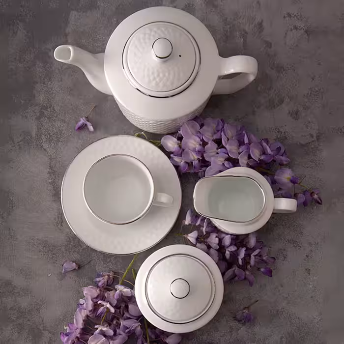 سرویس غذاخوری 102 پارچه چینی زرین ایران سری رادیانس مدل سمن درجه یک