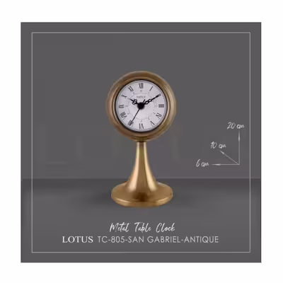ساعت رومیزی لوتوس مدل TC-805-SAN GABRIEL-ANTIQUE