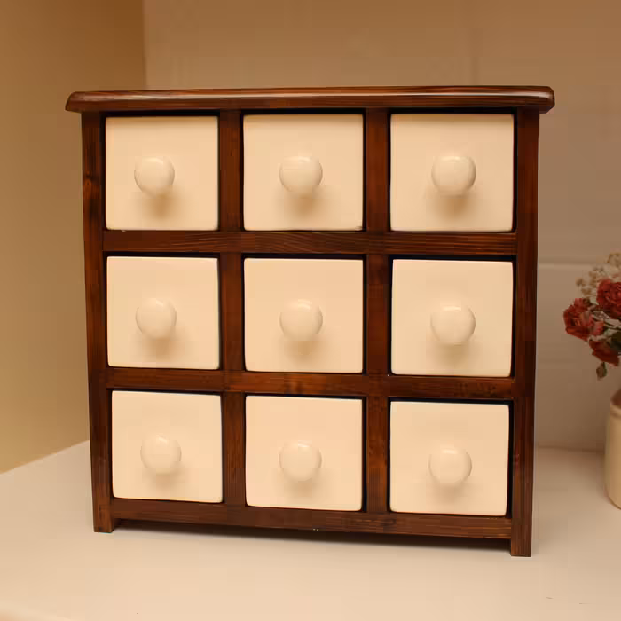 جا ادویه 9 پارچه مدل کشویی کد 09