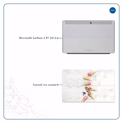 برچسب پوششی ماهوت مدل Funnel ice cream مناسب برای تبلت مایکروسافت Surface 2 RT 2013