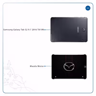 برچسب پوششی ماهوت مدل Mazda Motor مناسب برای تبلت سامسونگ Galaxy Tab S2 9.7 2016 T819N