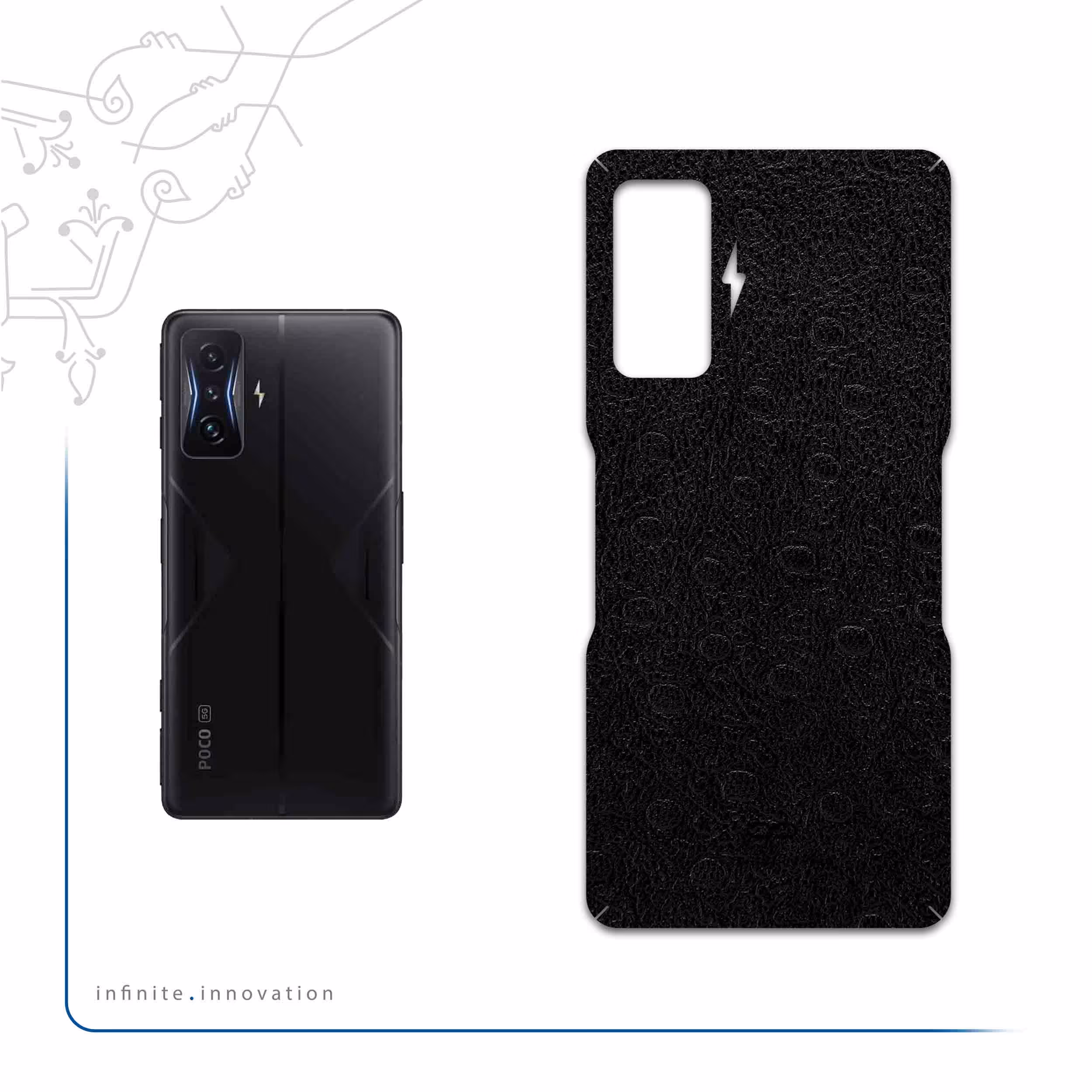 برچسب پوششی ماهوت مدل Ostrich-Leather مناسب برای گوشی موبایل شیائومی Redmi K50 Gaming