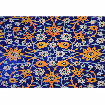 رومیزی مدل مخمل طرح کاشی کد 130