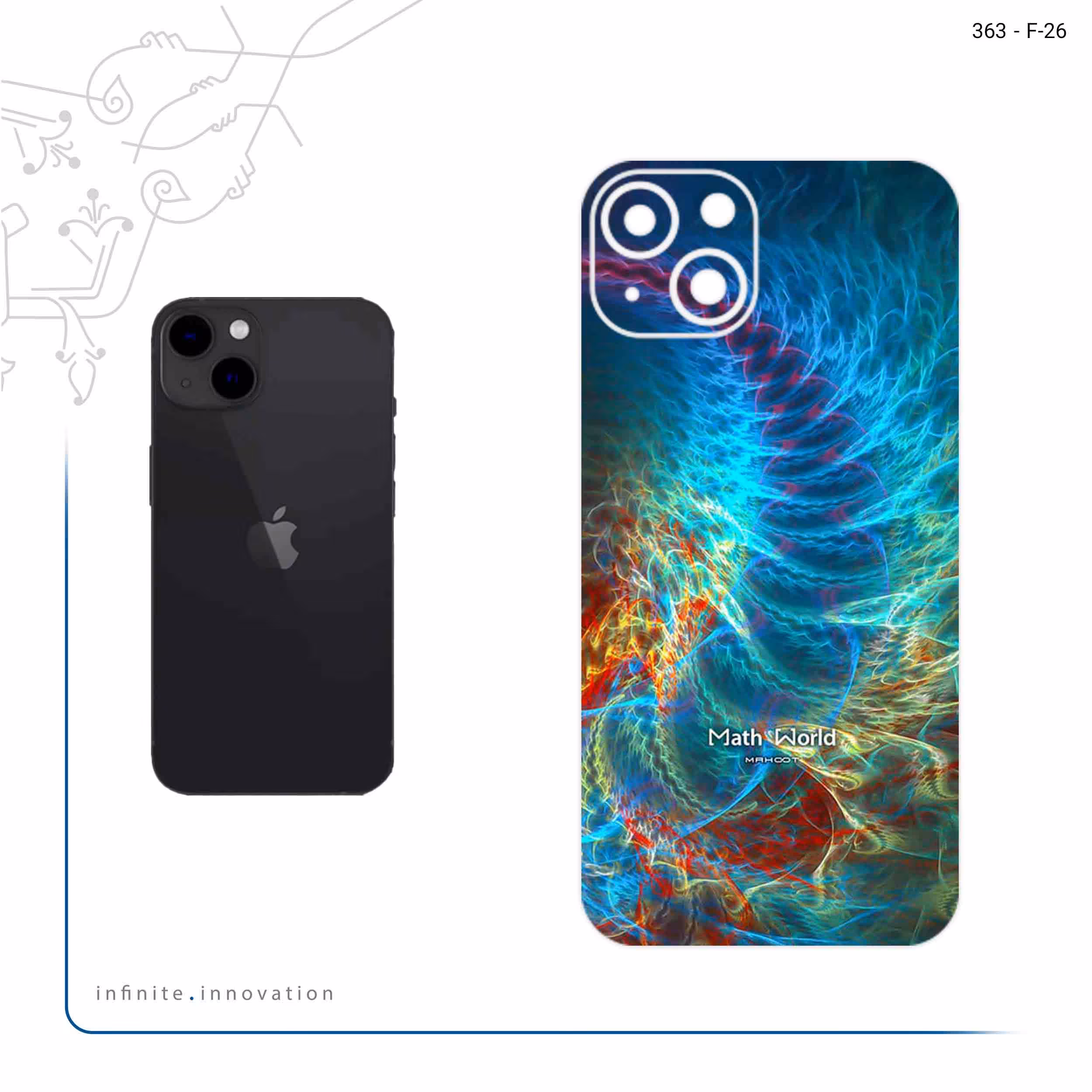 برچسب پوششی ماهوت مدل Mathematical Geometric Shape 1 مناسب برای گوشی موبایل اپل iPhone 13