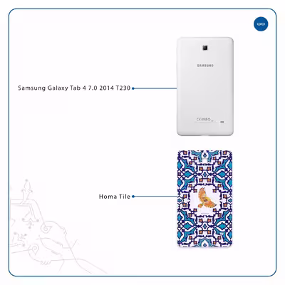 برچسب پوششی ماهوت مدل Homa Tile مناسب برای تبلت سامسونگ Galaxy Tab 4 7.0 2014 T230